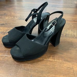 90's Platform Block Heels